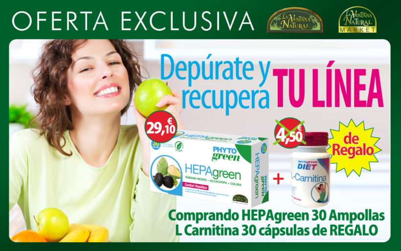 March Offer: Buy Hepagreen 30 ampoules for 29.10€ and get L-Carnitine 30 capsules for free (usual price 4,50€)